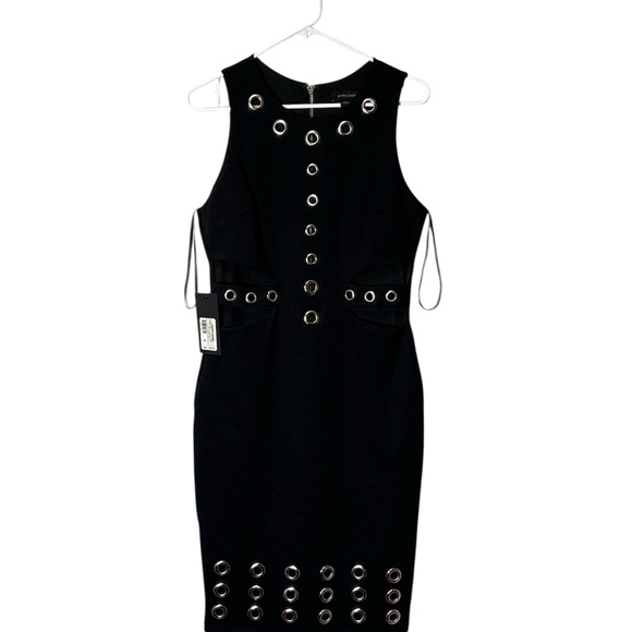 NWT.Marciano Black Grommet Midi Dress - Picture 1 of 10